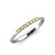 4 - Reina 2.00 mm Yellow Sapphire and Lab Grown Diamond 7 Stone Wedding Band 