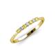 4 - Reina 2.00 mm Yellow Sapphire and Lab Grown Diamond 7 Stone Wedding Band 