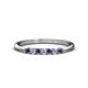 1 - Reina 2.00 mm Iolite and Lab Grown Diamond 7 Stone Wedding Band 