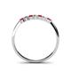 4 - Reina 2.30 mm Ruby and Lab Grown Diamond 7 Stone Wedding Band 