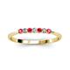 3 - Reina 2.30 mm Ruby and Lab Grown Diamond 7 Stone Wedding Band 