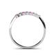 4 - Reina 2.30 mm Pink Sapphire and Lab Grown Diamond 7 Stone Wedding Band 