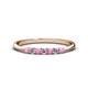 1 - Reina 2.30 mm Pink Sapphire and Lab Grown Diamond 7 Stone Wedding Band 