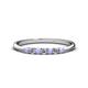1 - Reina 2.30 mm Tanzanite and Lab Grown Diamond 7 Stone Wedding Band 