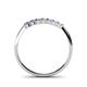 4 - Reina 2.30 mm Tanzanite and Lab Grown Diamond 7 Stone Wedding Band 