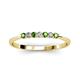 3 - Reina 2.30 mm Green Garnet and Lab Grown Diamond 7 Stone Wedding Band 