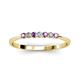 3 - Reina 2.30 mm Amethyst and Lab Grown Diamond 7 Stone Wedding Band 