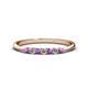 1 - Reina 2.30 mm Amethyst and Lab Grown Diamond 7 Stone Wedding Band 