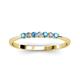 3 - Reina 2.30 mm Blue Topaz and Lab Grown Diamond 7 Stone Wedding Band 