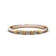 1 - Reina 2.30 mm Citrine and Lab Grown Diamond 7 Stone Wedding Band 
