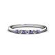 1 - Reina 2.30 mm Iolite and Lab Grown Diamond 7 Stone Wedding Band 