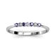 3 - Reina 2.30 mm Iolite and Lab Grown Diamond 7 Stone Wedding Band 