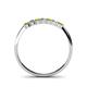 4 - Reina 2.30 mm Peridot and Lab Grown Diamond 7 Stone Wedding Band 