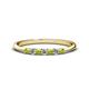 1 - Reina 2.30 mm Peridot and Lab Grown Diamond 7 Stone Wedding Band 