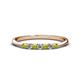 1 - Reina 2.30 mm Peridot and Lab Grown Diamond 7 Stone Wedding Band 
