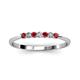 3 - Reina 2.30 mm Red Garnet and Lab Grown Diamond 7 Stone Wedding Band 