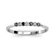 3 - Reina 2.30 mm Black and White Lab Grown Diamond 7 Stone Wedding Band 