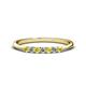 1 - Reina 2.30 mm Yellow Sapphire and Lab Grown Diamond 7 Stone Wedding Band 