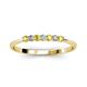 3 - Reina 2.30 mm Yellow Sapphire and Lab Grown Diamond 7 Stone Wedding Band 