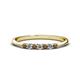 1 - Reina 2.30 mm Smoky Quartz and Lab Grown Diamond 7 Stone Wedding Band 