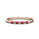 1 - Reina 2.30 mm Ruby and Lab Grown Diamond 7 Stone Wedding Band 
