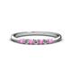 1 - Reina 2.30 mm Pink Sapphire and Lab Grown Diamond 7 Stone Wedding Band 