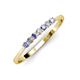2 - Reina 2.30 mm Tanzanite and Lab Grown Diamond 7 Stone Wedding Band 