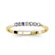 3 - Reina 2.30 mm Tanzanite and Lab Grown Diamond 7 Stone Wedding Band 