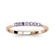 3 - Reina 2.30 mm Tanzanite and Lab Grown Diamond 7 Stone Wedding Band 