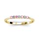 3 - Reina 2.30 mm Pink Tourmaline and Lab Grown Diamond 7 Stone Wedding Band 