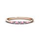 1 - Reina 2.30 mm Pink Tourmaline and Lab Grown Diamond 7 Stone Wedding Band 