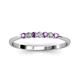 3 - Reina 2.30 mm Amethyst and Lab Grown Diamond 7 Stone Wedding Band 