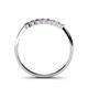 4 - Reina 2.30 mm Amethyst and Lab Grown Diamond 7 Stone Wedding Band 