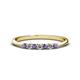 1 - Reina 2.30 mm Iolite and Lab Grown Diamond 7 Stone Wedding Band 