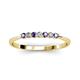 3 - Reina 2.30 mm Iolite and Lab Grown Diamond 7 Stone Wedding Band 