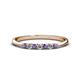 1 - Reina 2.30 mm Iolite and Lab Grown Diamond 7 Stone Wedding Band 