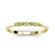 3 - Reina 2.30 mm Peridot and Lab Grown Diamond 7 Stone Wedding Band 