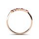 4 - Reina 2.30 mm Red Garnet and Lab Grown Diamond 7 Stone Wedding Band 