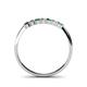 4 - Reina 2.30 mm Emerald and Lab Grown Diamond 7 Stone Wedding Band 