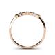 4 - Reina 2.30 mm Smoky Quartz and Lab Grown Diamond 7 Stone Wedding Band 