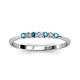 3 - Reina 2.30 mm London Blue Topaz and Lab Grown Diamond 7 Stone Wedding Band 