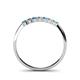 4 - Reina 2.30 mm London Blue Topaz and Lab Grown Diamond 7 Stone Wedding Band 