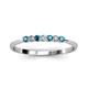 3 - Reina 2.30 mm Blue and White Lab Grown Diamond 7 Stone Wedding Band 