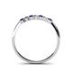 4 - Reina 2.30 mm Blue Sapphire and Lab Grown Diamond 7 Stone Wedding Band 