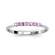 3 - Reina 2.30 mm Pink Sapphire and Lab Grown Diamond 7 Stone Wedding Band 