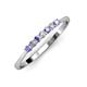 2 - Reina 2.30 mm Tanzanite and Lab Grown Diamond 7 Stone Wedding Band 