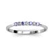 3 - Reina 2.30 mm Tanzanite and Lab Grown Diamond 7 Stone Wedding Band 