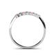 4 - Reina 2.30 mm Pink Tourmaline and Lab Grown Diamond 7 Stone Wedding Band 