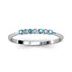 3 - Reina 2.30 mm Blue Topaz and Lab Grown Diamond 7 Stone Wedding Band 