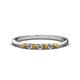 1 - Reina 2.30 mm Citrine and Lab Grown Diamond 7 Stone Wedding Band 